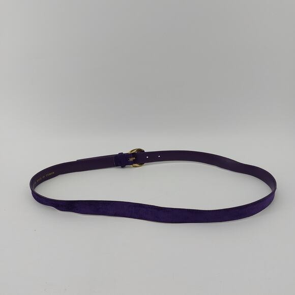 Milor Purple Suede Vintage 80s 90s Belt Genuine Leather M/L - Picture 10 of 14
